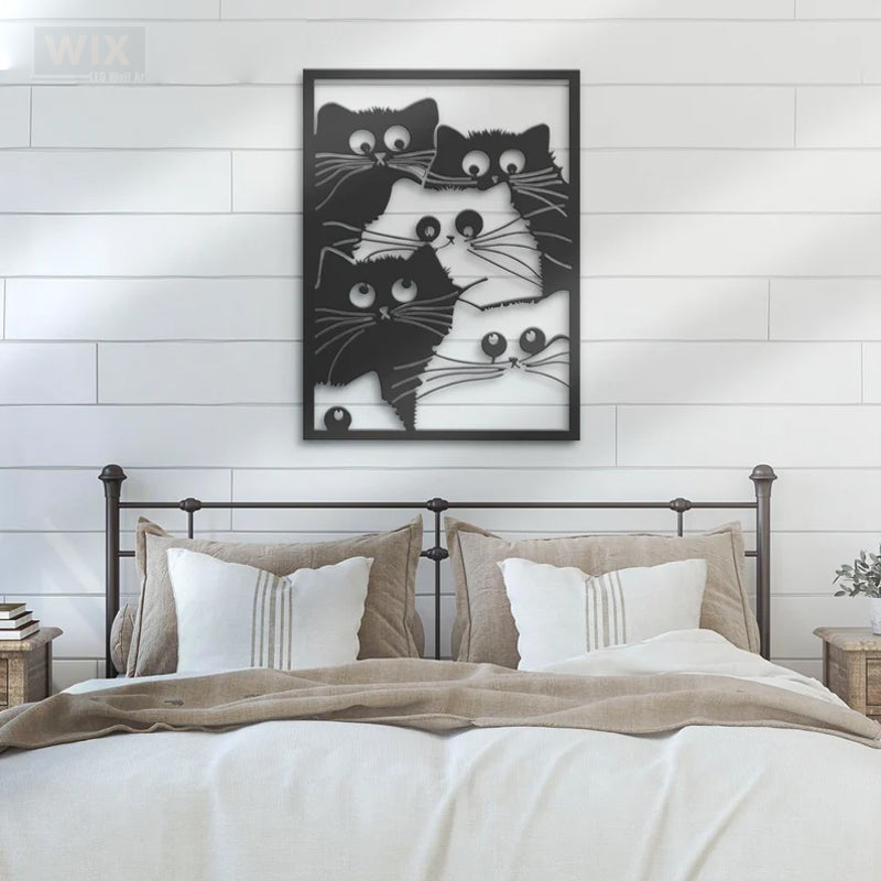 Cat Led Metal Sign - Wix Decor 