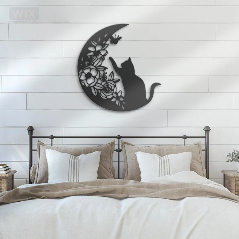 Cat Led Metal Sign - Wix Decor