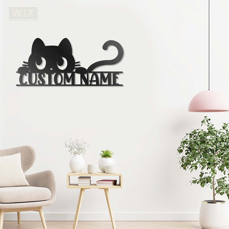 Cat Led Metal Sign - Wix Decor
