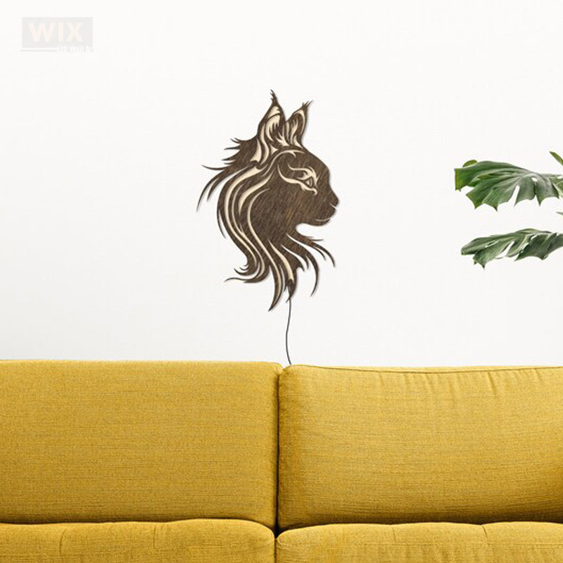 Cat Led Metal Sign - Wix Decor