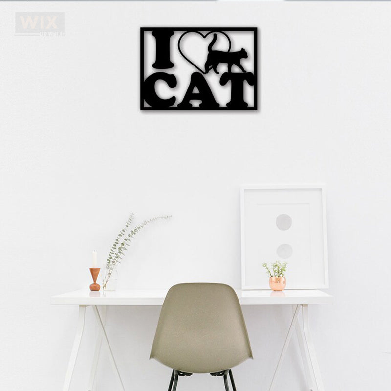 Cat Led Metal Sign - Wix Decor