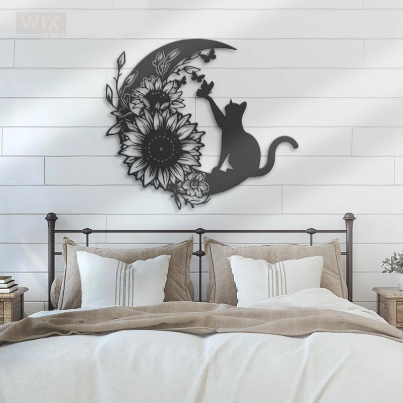 Cat Led Metal Sign - Wix Decor