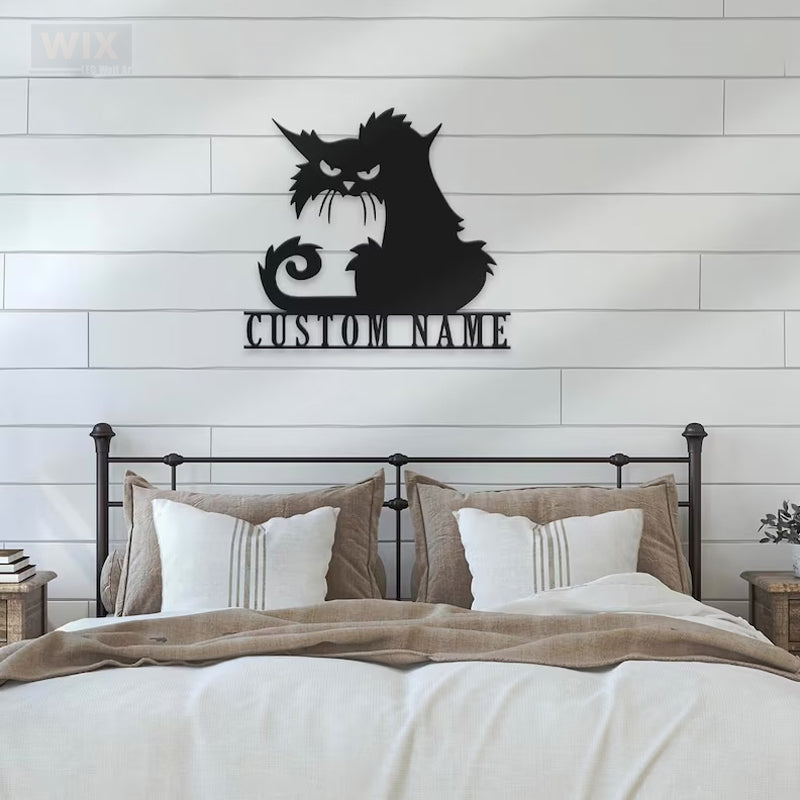 Cat Led Metal Sign - Wix Decor