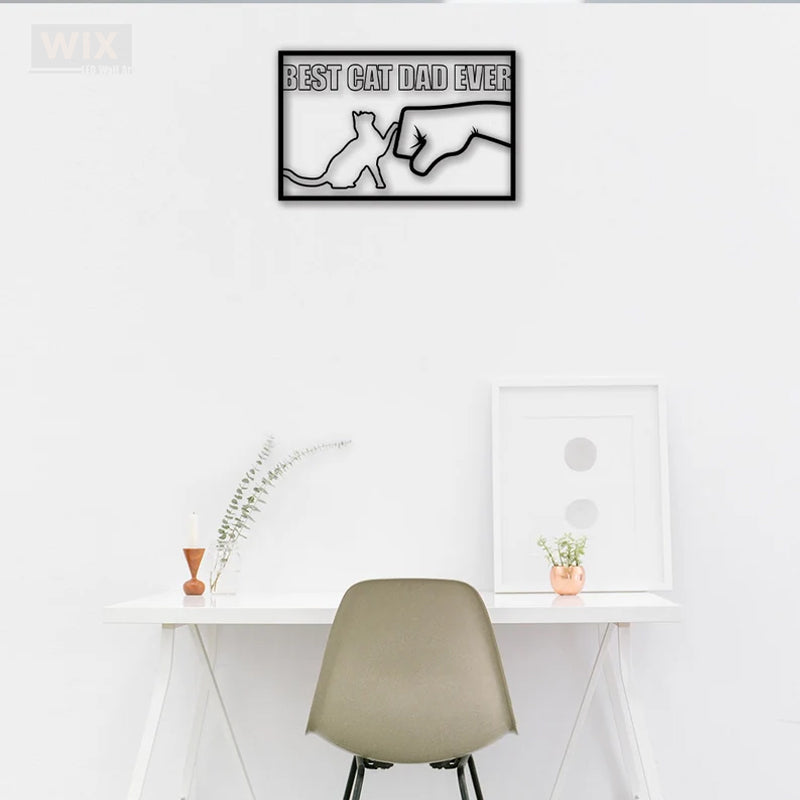Cat Led Metal Sign - Wix Decor