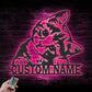 Cat Led Metal Sign - Wix Decor
