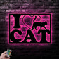 Cat Led Metal Sign - Wix Decor