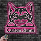 Cat Led Metal Sign - Wix Decor