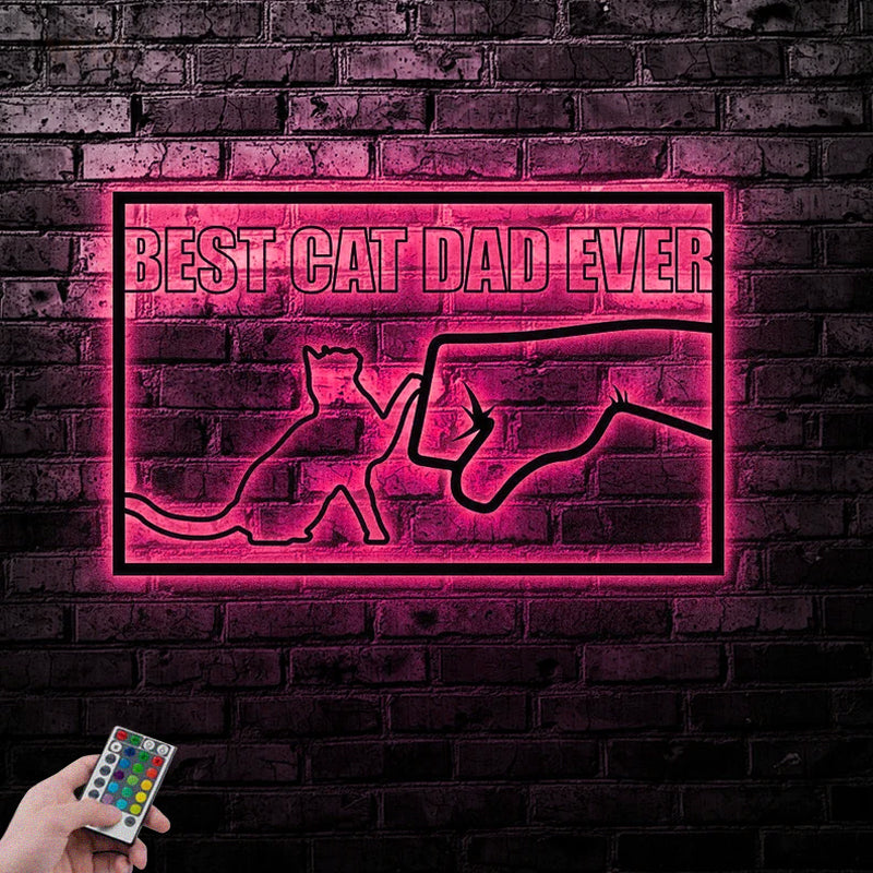 Cat Led Metal Sign - Wix Decor