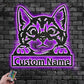 Cat Led Metal Sign - Wix Decor