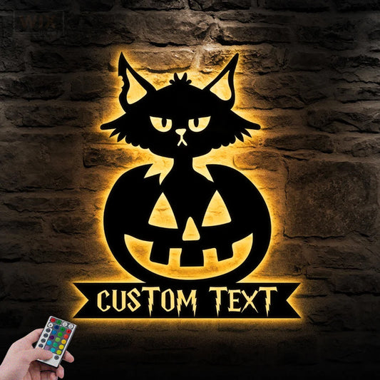 Cat Led Metal Sign - Wix Decor