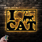 Cat Led Metal Sign - Wix Decor