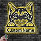 Cat Led Metal Sign - Wix Decor