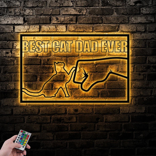 Cat Led Metal Sign - Wix Decor