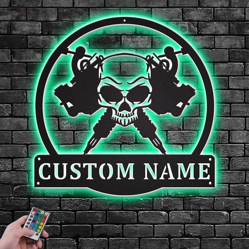 Tattoo Shop LED Metal Sign - Wix Decor