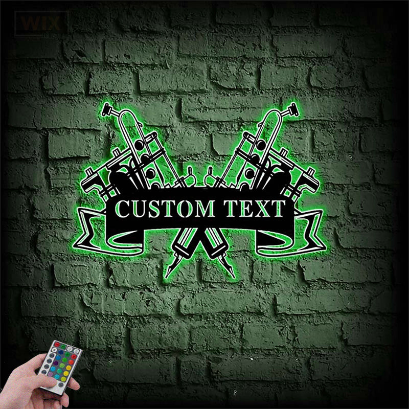 Tattoo Shop LED Metal Sign - Wix Decor