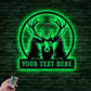 Deer Or Moose Hunting LED Metal Sign - Wix Decor