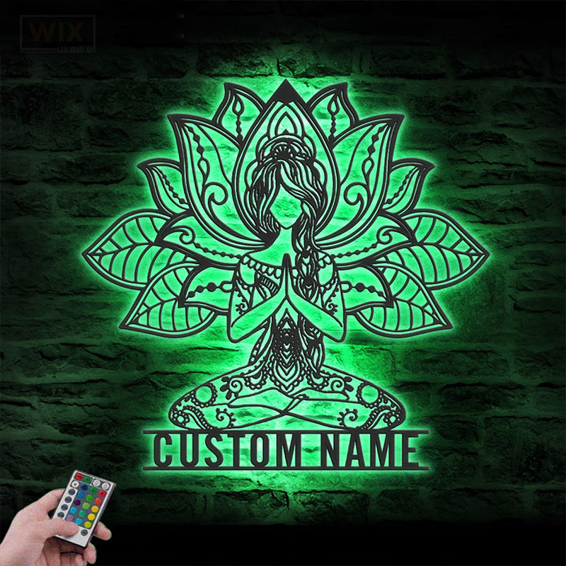Yoga LED Metal Sign - Wix Decor