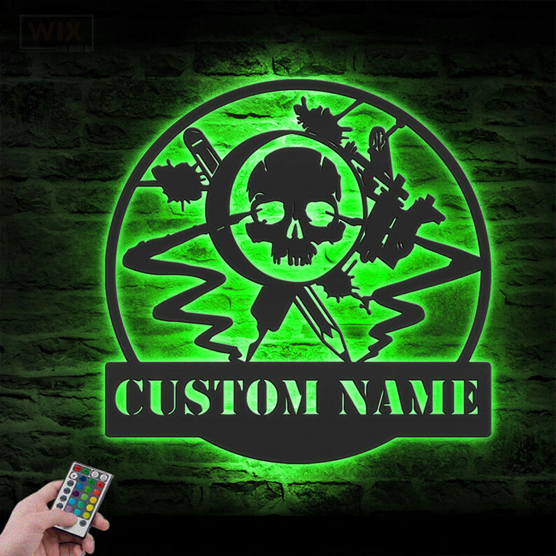 Tattoo Shop LED Metal Sign - Wix Decor