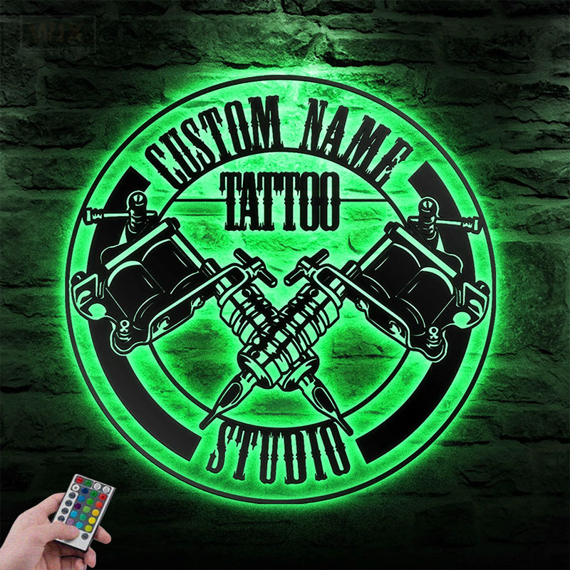 Tattoo Shop LED Metal Sign - Wix Decor