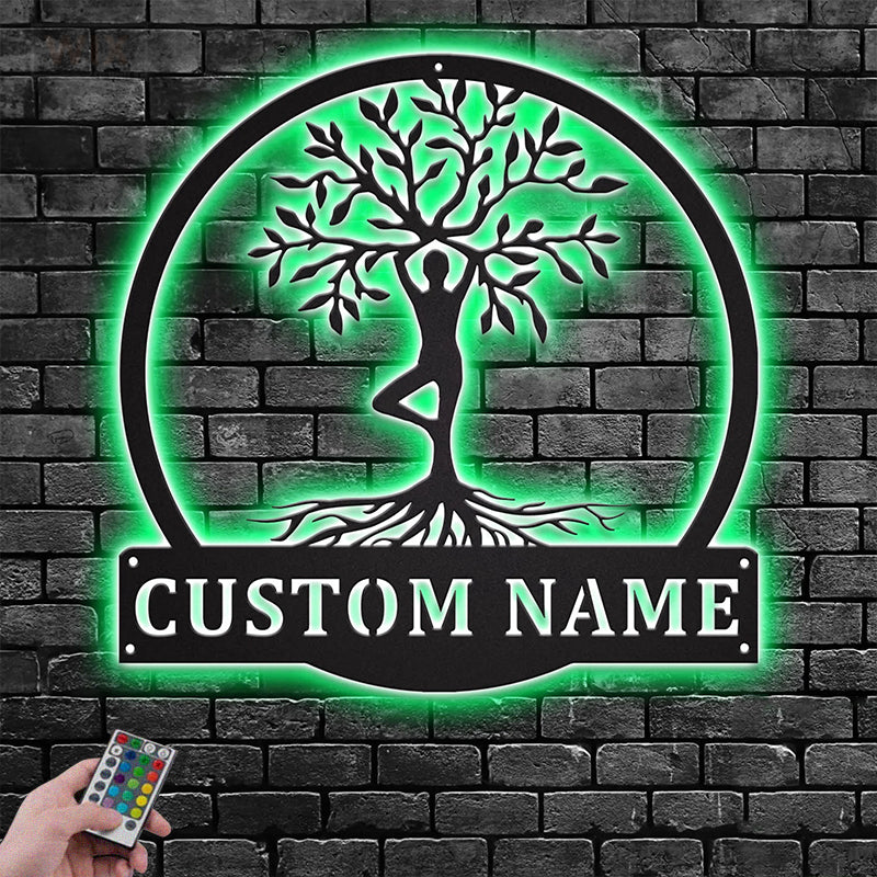 Yoga LED Metal Sign - Wix Decor