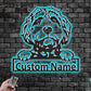 Dog Led Metal Sign - Wix Decor