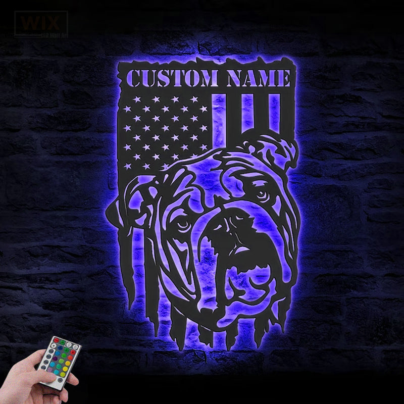 Dog Led Metal Sign - Wix Decor