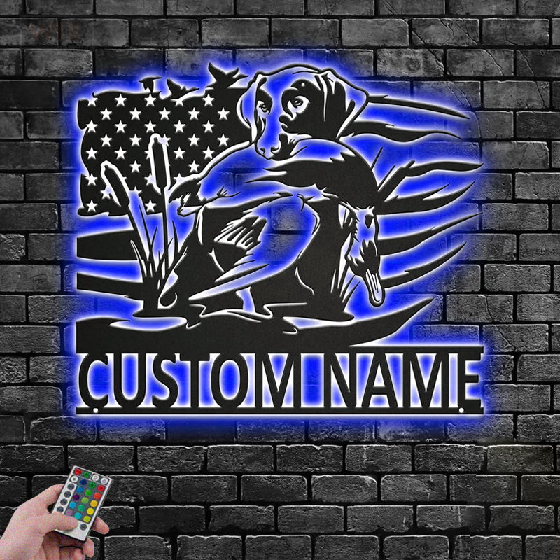 Dog Led Metal Sign - Wix Decor
