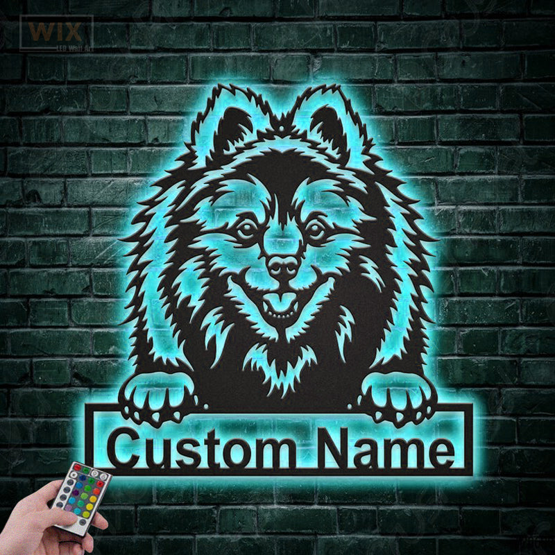 Dog Led Metal Sign - Wix Decor
