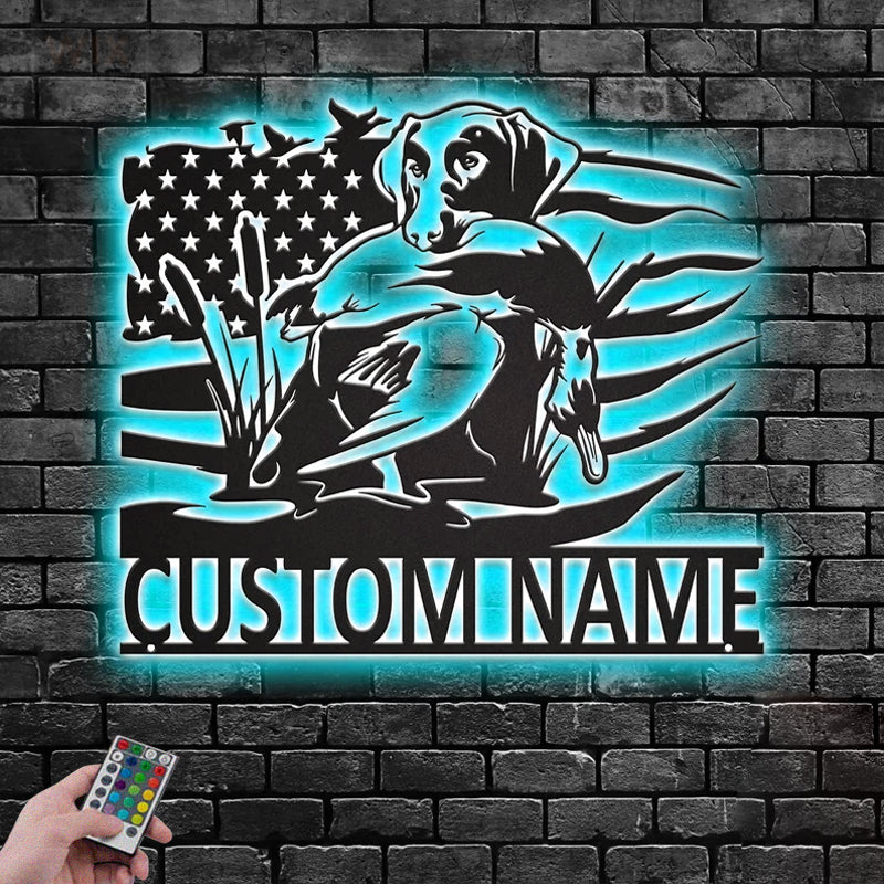 Dog Led Metal Sign - Wix Decor