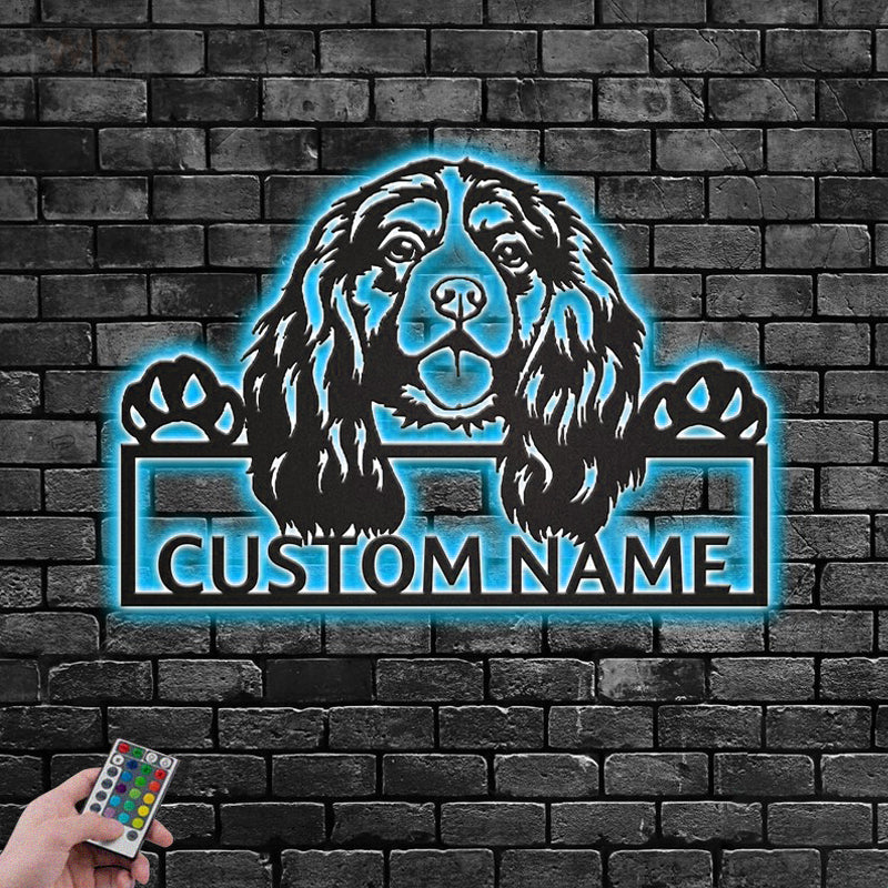 Dog Led Metal Sign - Wix Decor