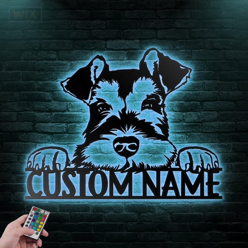 Dog Led Metal Sign - Wix Decor