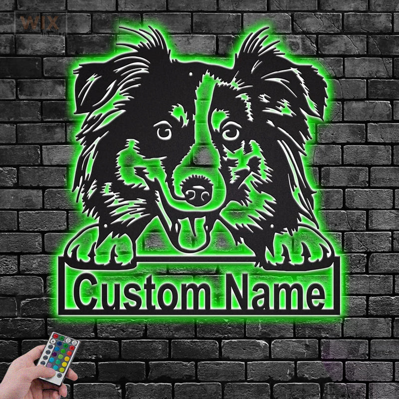 Dog Led Metal Sign - Wix Decor