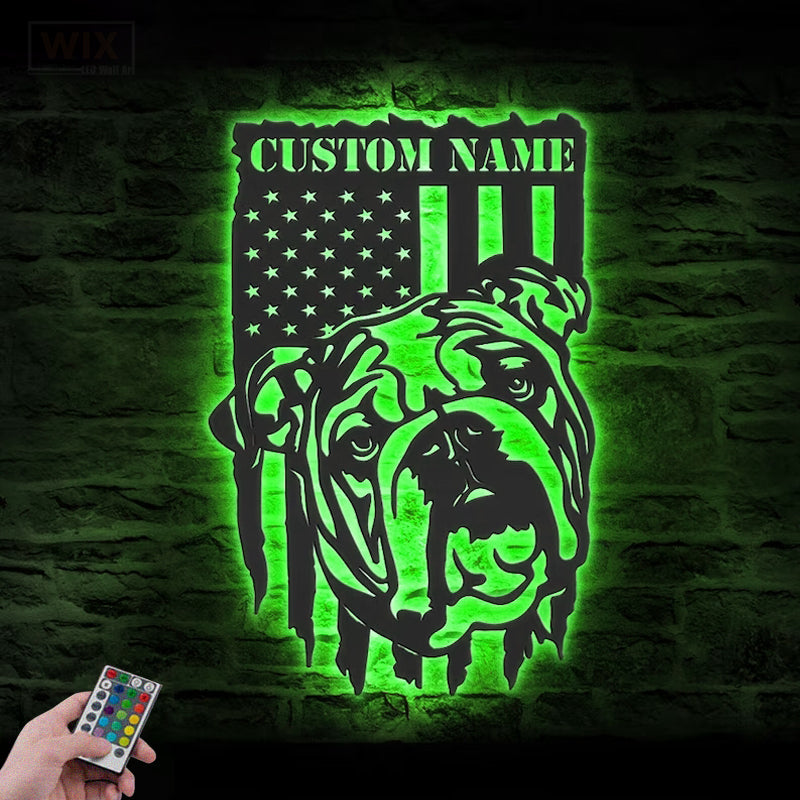 Dog Led Metal Sign - Wix Decor