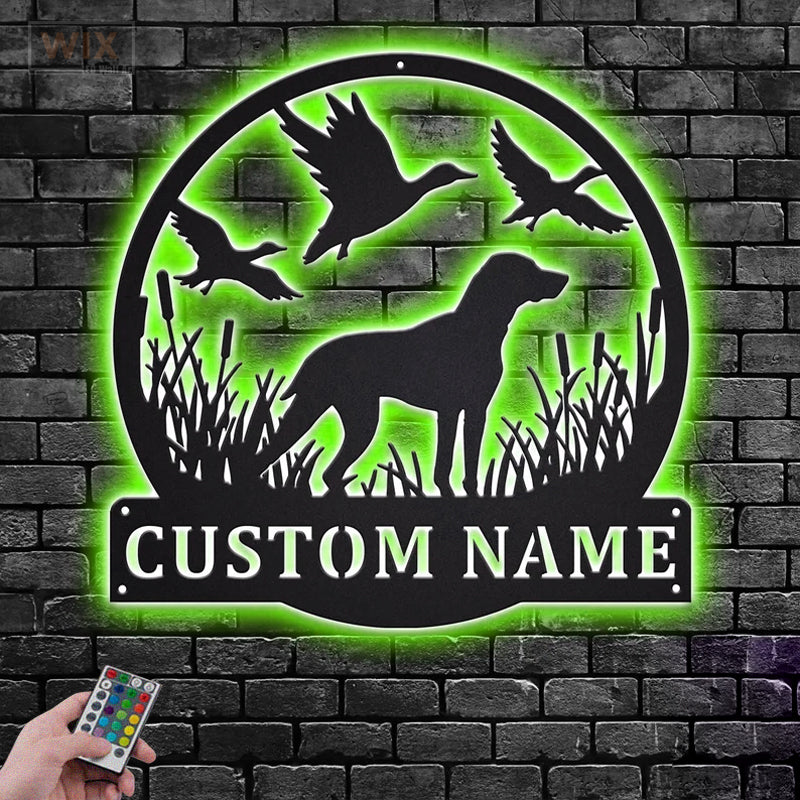 Dog Led Metal Sign - Wix Decor