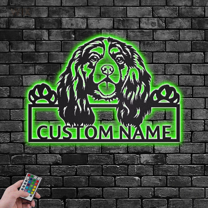 Dog Led Metal Sign - Wix Decor