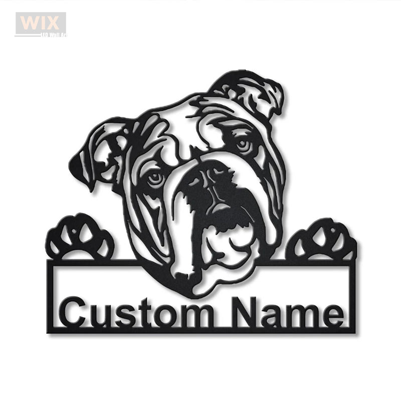 Dog Led Metal Sign - Wix Decor