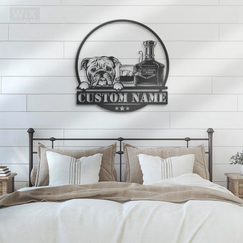 Dog Led Metal Sign - Wix Decor