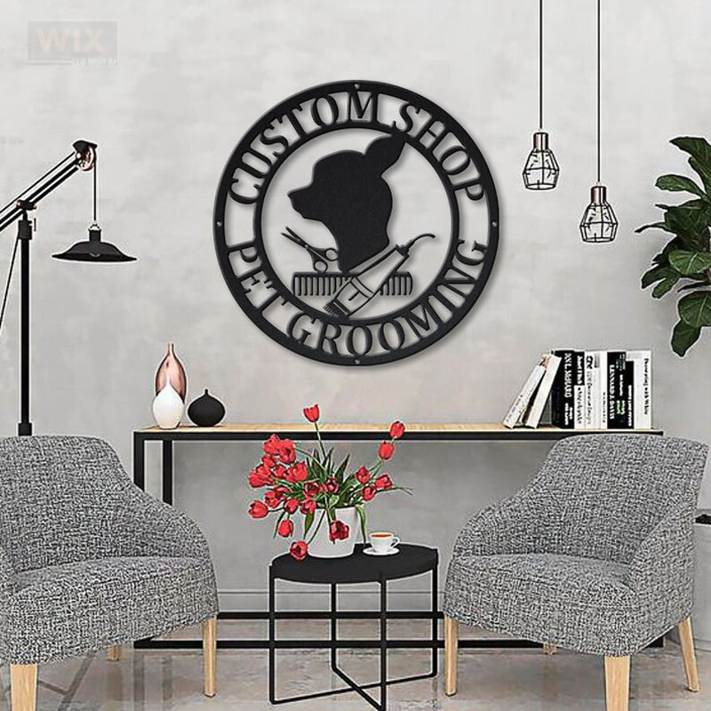 Dog Led Metal Sign - Wix Decor