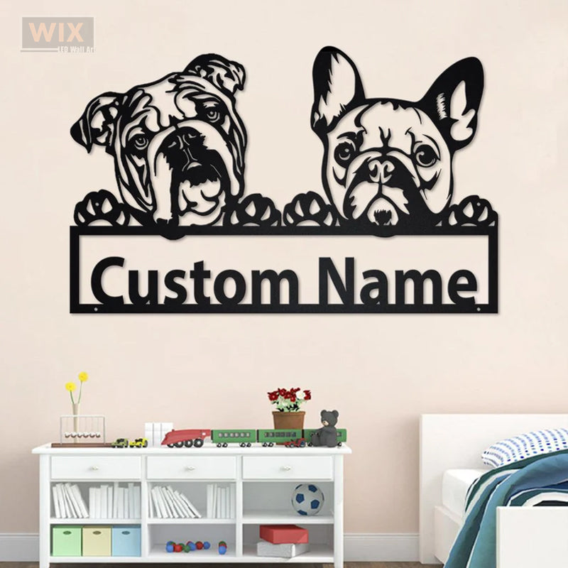 Dog Led Metal Sign - Wix Decor