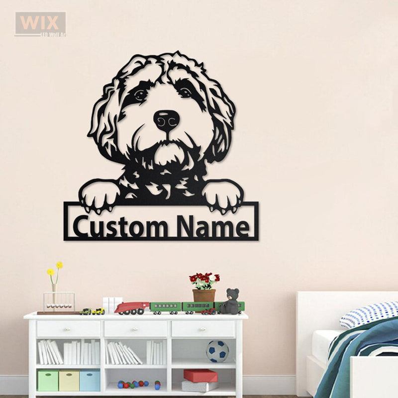 Dog Led Metal Sign - Wix Decor