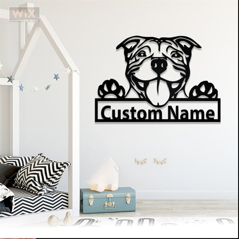 Dog Led Metal Sign - Wix Decor