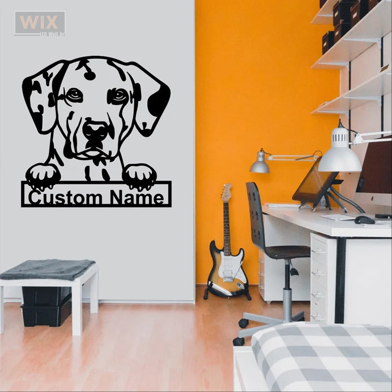 Dog Led Metal Sign - Wix Decor