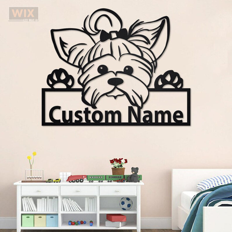 Dog Led Metal Sign - Wix Decor