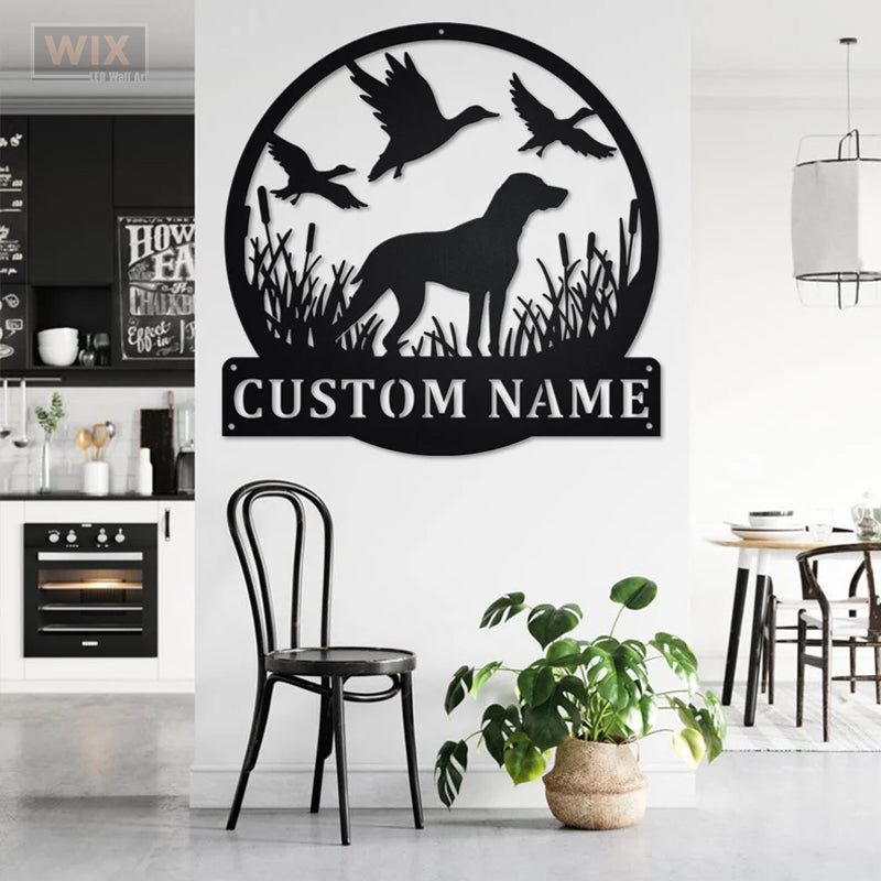 Dog Led Metal Sign - Wix Decor