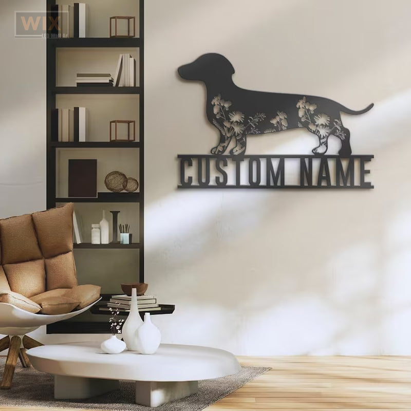 Dog Led Metal Sign - Wix Decor