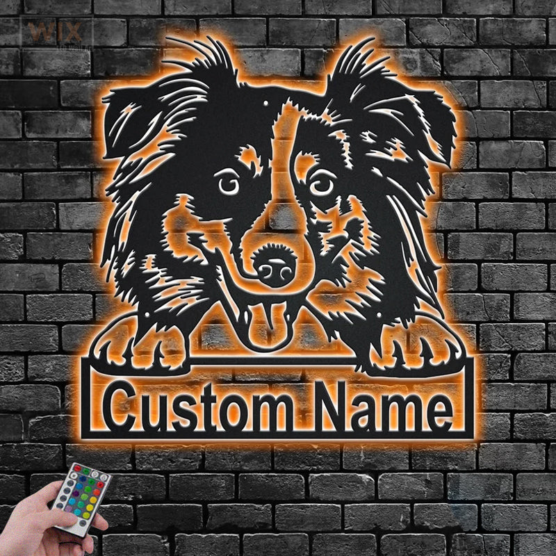 Dog Led Metal Sign - Wix Decor