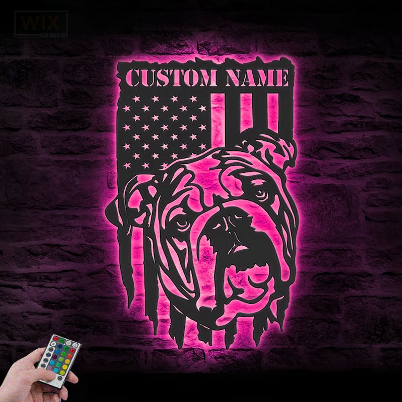 Dog Led Metal Sign - Wix Decor