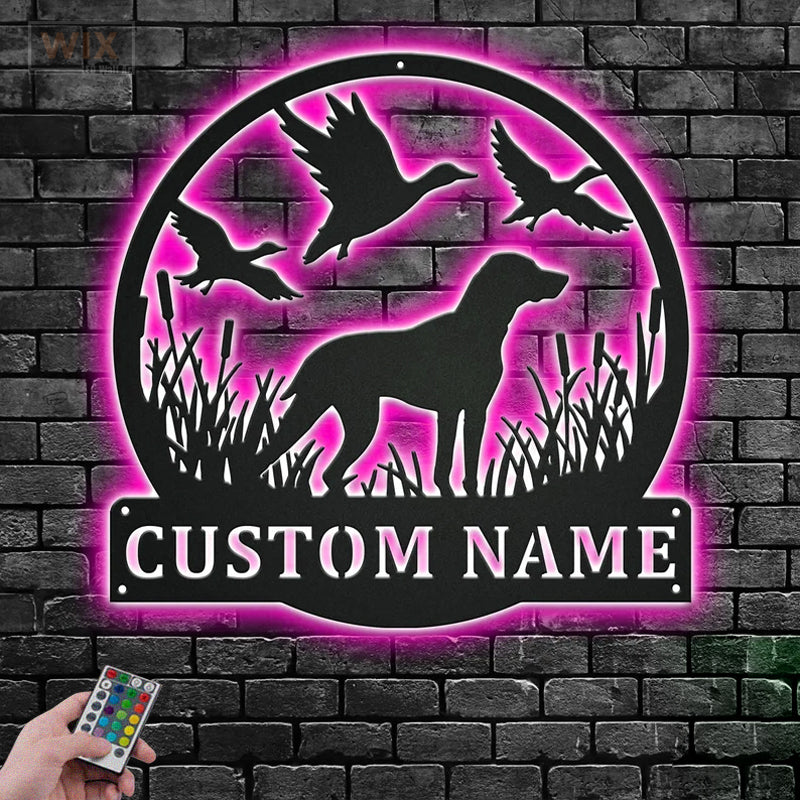 Dog Led Metal Sign - Wix Decor