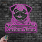 Dog Led Metal Sign - Wix Decor