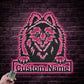 Dog Led Metal Sign - Wix Decor
